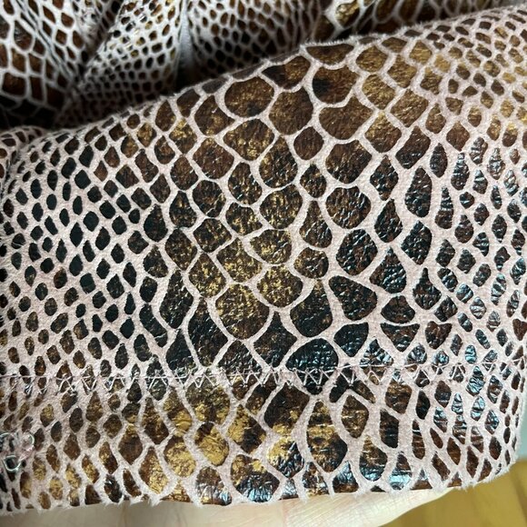 Chi by Falchi Jacket Faux Reptile Skin NWT Detachable Hood Women Size Large Coat - Picture 14 of 15